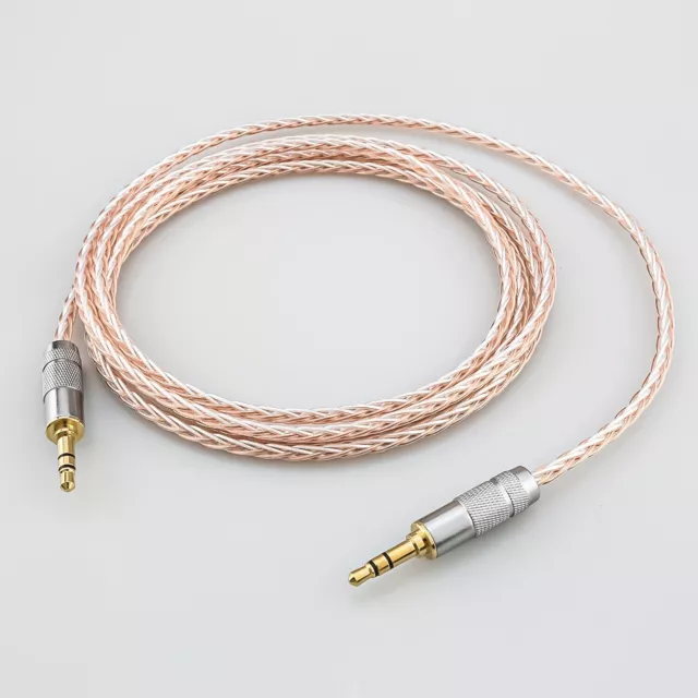 1.5m 3.5mm To 3.5mm Stereo Aux Cable HiFi 7N OCC Audiophile Audio Auxiliary Cord