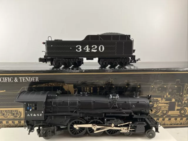 K-Line K3330-3420 ATSF Pacific Semi-Scale Die Cast Steam Engine & Tender O Gauge