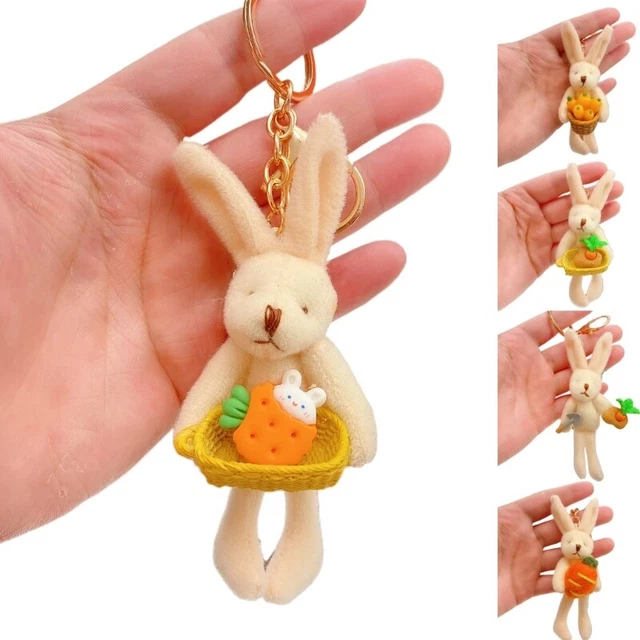Plush Stuffed Keychain Funny Dolls Labor  Soft Pendant  Keyring for Decor