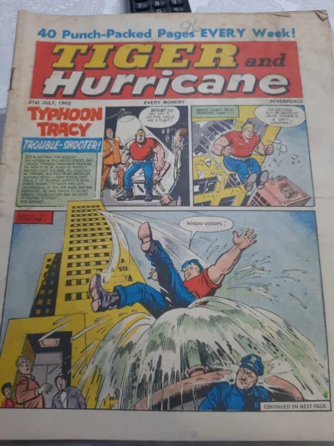 Tiger & Hurricane comic 31st July  1965  See postage offer