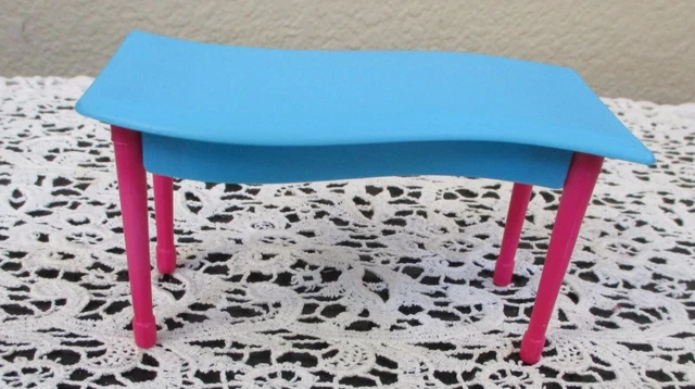 2009 Barbie Glam Vacation Beach House Table Replacement Blue Pink Retro Wave 2009 Barbie Glam Vacation Beach House Table Replacement Blue Pink Retro Wave