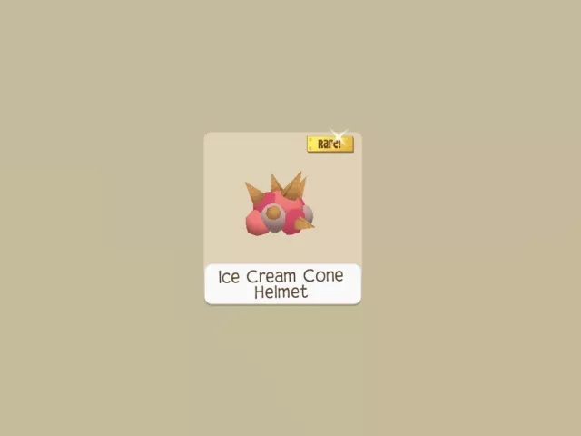 RARE PINK ICE Cream Cone Helmet Animal Jam Play Wild Ajpw In