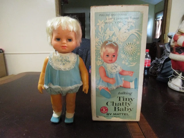Vintage 1962 Mattel Tiny Chatty baby doll with outfit and box 15" Vintage 1962 Mattel Tiny Chatty baby doll with outfit and box 15"