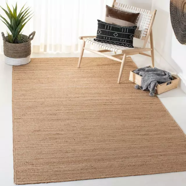 Rug Jute Carpet Handmade 100% Natural Braided Jute Modern Living Area Decor Rug