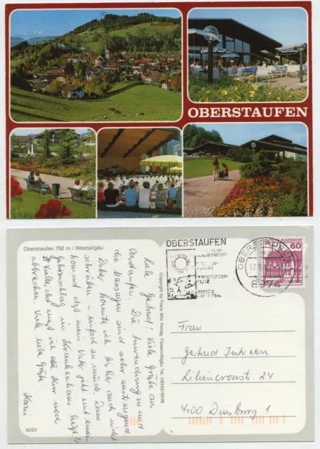 47144 - Oberstaufen - Ansichtskarte, gelaufen 17.9.1987