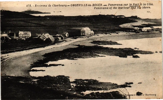 CPA Env. de CHERBOURG - OMONVILLE-la-ROGUE - Panorama sur le Port (245576)
