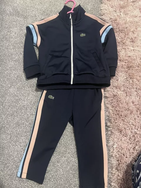 Girls Lacoste Tracksuit Age 2