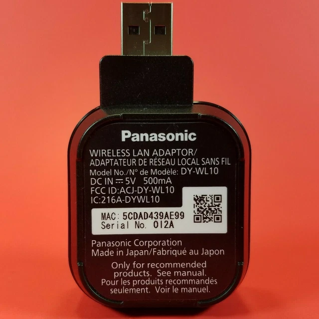Panasonic 無線LANアダプター DY-WL10 パナソニック 無線LANアダプター