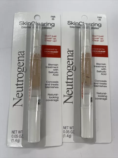 2 Pack Neutrogena Skin Clearing Blemish Concealer Salicylic Acid Choose Shade