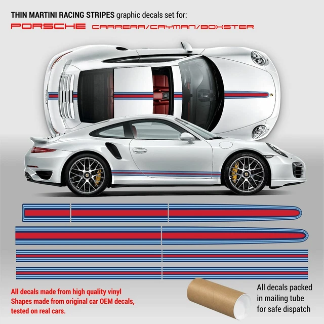 GULF Le Mans Racing Stripes kit for Porsche Carrera / Cayman / Boxster