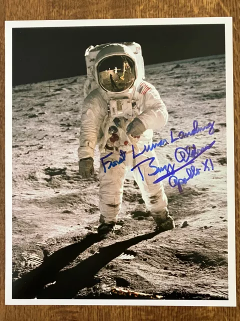 Buzz Aldrin Apollo 11 Signed 8 x 10 Lunar 'Visor' Photo *Zarelli Space LOA*