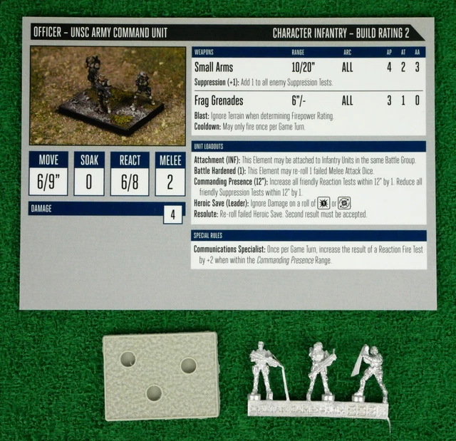 HALO GROUND COMMAND UNSC Army Command Unit | Wargame Model £29.99 ...