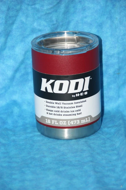 KODI 16 Ounce Lowball Stainless Steel Tumbler ~ maroon burgundy color