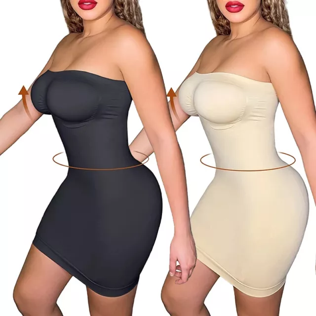 Womens Full Body Slip Shaper Seamless Smoother Slim Shapewear Slip Under  Dresses