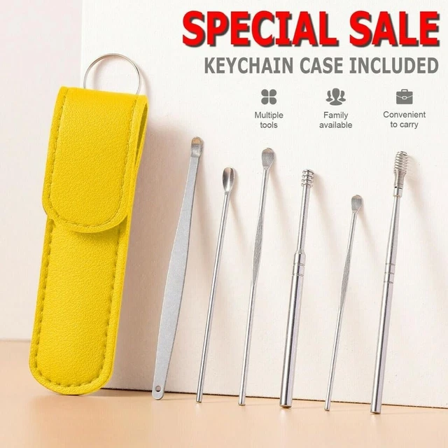 Orecchio Cura Cera Flossette Solvente 6pcs / Set Curette Kit Spirale Strumento