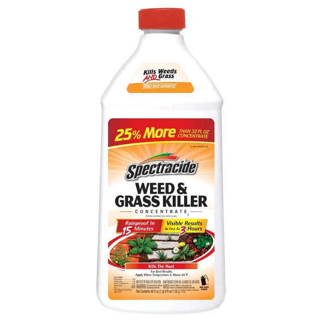Weed And Grass Killer Concentrate 40 Ounces, Use On Patios, Walkways