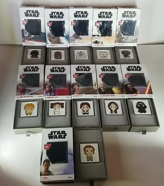 Huge Lot Of 11 Star Wars 2021 Chibi Niue 1 Oz Silver .999 Coin Limited/2,000