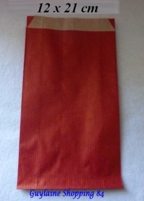 Kraft LOT 50 POCHETTES SACHETS PAPIER KRAFT CADEAU BIJOU EMBALLAGE BRUN 12 CM X 20 CM 