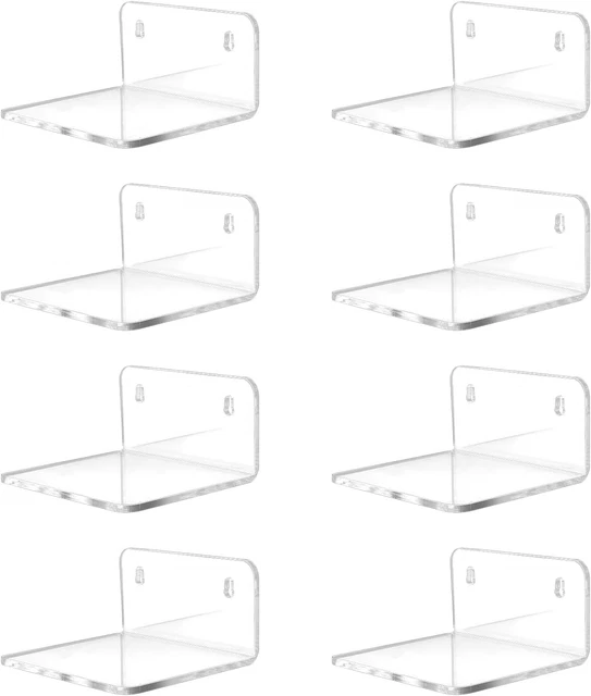 Acrylic Small Shelf Mini Floating Wall Shelf Wall Mounted Storage Shelf For Pic