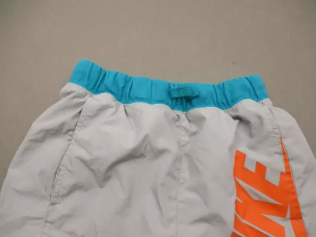Nike Size L 14-16 Boys Gray Active w/Pockets Mesh Performance Track Shorts T647 2