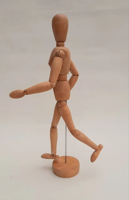 Vintage 13"" Holz bewegliche menschliche Figur Modell Schaufensterpuppe Schaufensterpuppe für Künstler 2