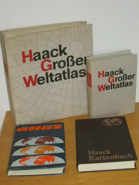 Großer Weltatlas +Register + Kartenbuch +geograph. Atlas VEB Hermann Haack Gotha