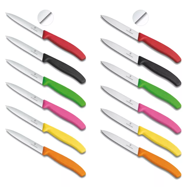 VICTORINOX 1/2/4/6er Gemüsemesser Obstmesser Küchenmesser 10cm glatt o. welle