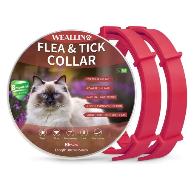 WEALLIN Collier Anti Puces et Tiques pour Chats Collier Anti Puces pour Chat ...