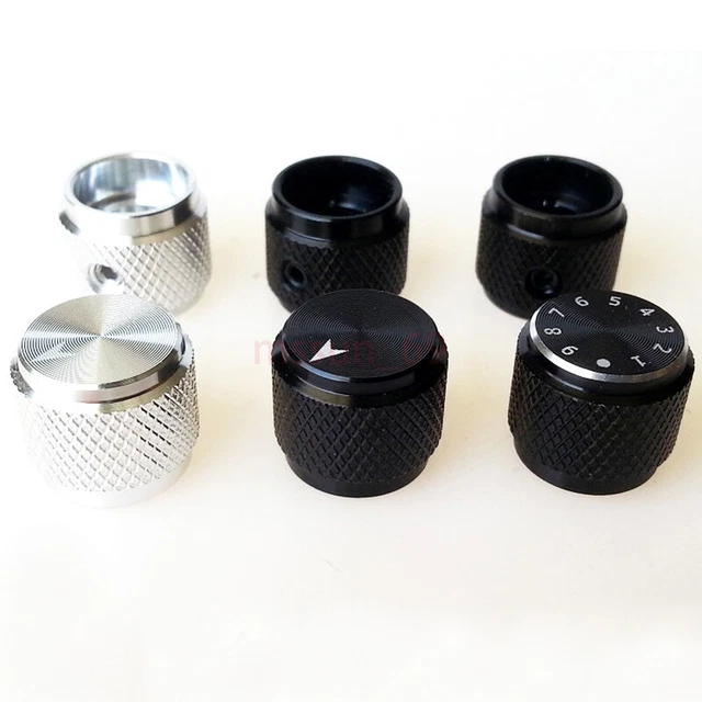 12.5X11mm Aluminum Button Volume Potentiometer Knob for Guitar Amp 6.0mm