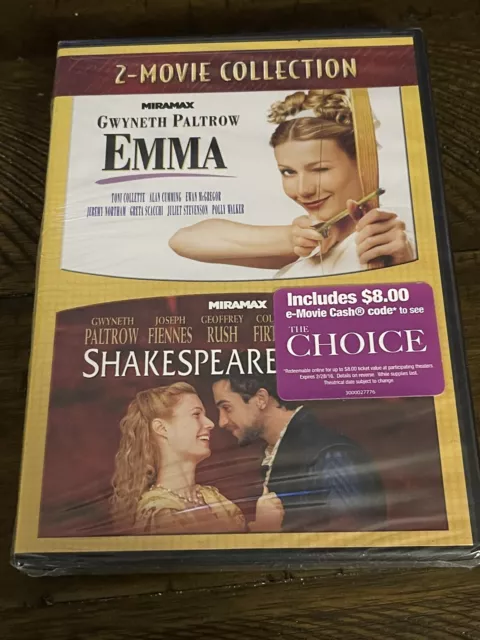 Emma / Shakespeare in Love 2-Movie Collection (DVD) Gwyneth Paltrow PG/R EC