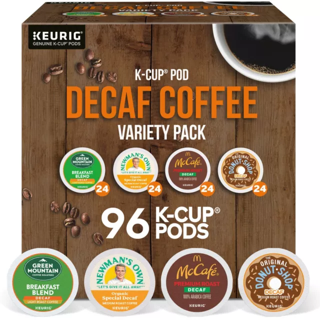 Keurig Decaf Coffee Variety Pack, Keurig K-Cup Pods, 96 Count