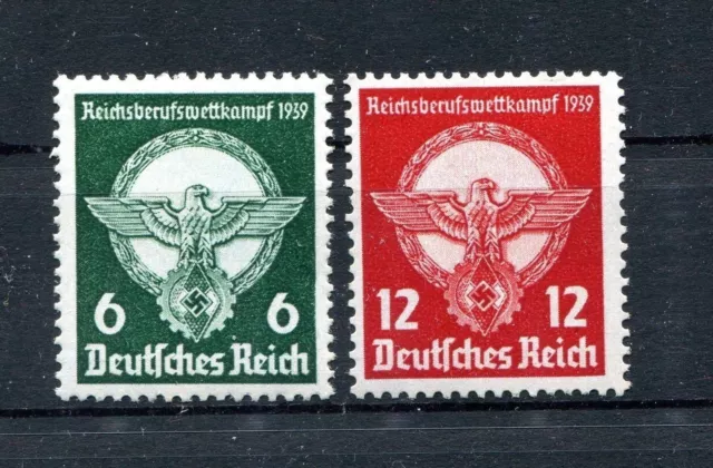 GERMANY 3rd REICH 1939 YOUNG WORKERS SCOTT 490-491 PERFECT MNH