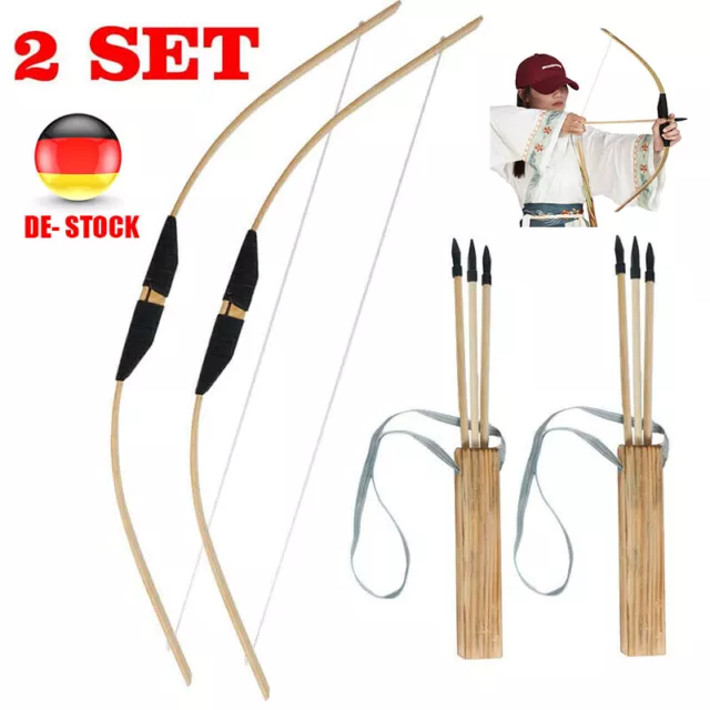 Kinder Bogenschießen Bogen Pfeile Set Bambus Outdoor Jagd Spielzeug Geschenk