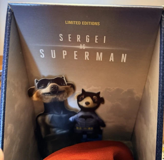 MEERKAT MOVIES LIMITED Edition Sergei Superman Meerkat Plush Toy Box ...