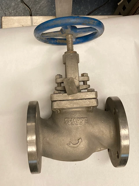 Sharpe 45116 Series Stainless Steel 316 Globe Valve, Bolted Bonnet Inline