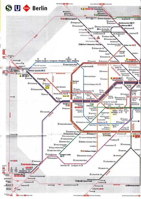 Berlin ÖPNV Liniennetz 2023 BVG U-Bahn S-Bahn Straßenbahn Tram Regionalbahn 2