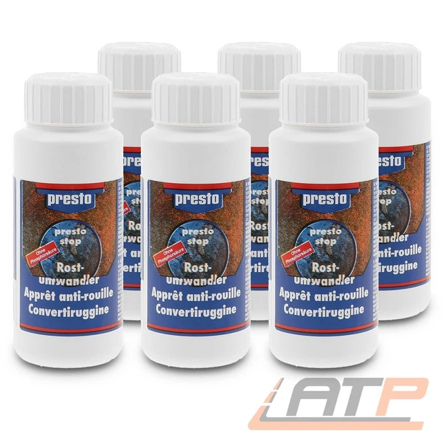 PRESTO 6x 100ml STOP CONVERTITORE RUGGINE PRIMER CONVERTITORE CORROSIONE ANTIRUGGINE