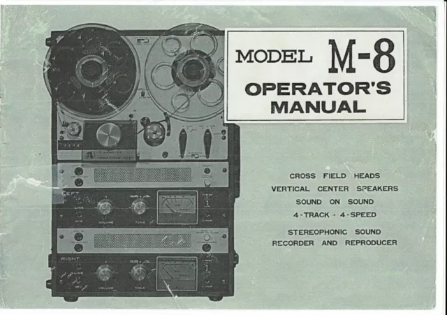 Akai  Bedienungsanleitung user manual owners manual  für M - 8 englisch  Copy