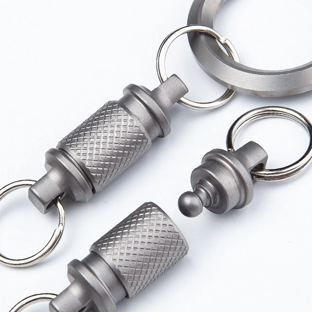 Portachiavi A Sgancio Rapido - Set Da 6 Pezzi In Lega Metallica, Argento - Foto 2