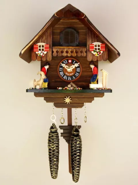 Lostscher Classic Emmental Chalet Quartz Swiss Cuckoo Clock -Switzerland -SEALED