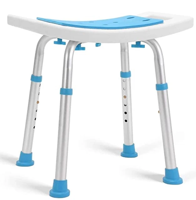 Taburete de ducha 350 libras asiento de baño montaje sin herramientas altura ajustable