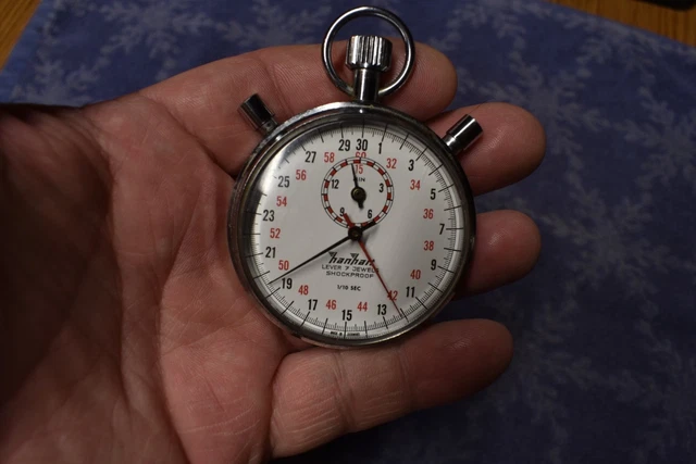 Chronomètre Vintage Hanhart 1/5 Sec - Années 70 - État Parfait Avec Boîte - Collection