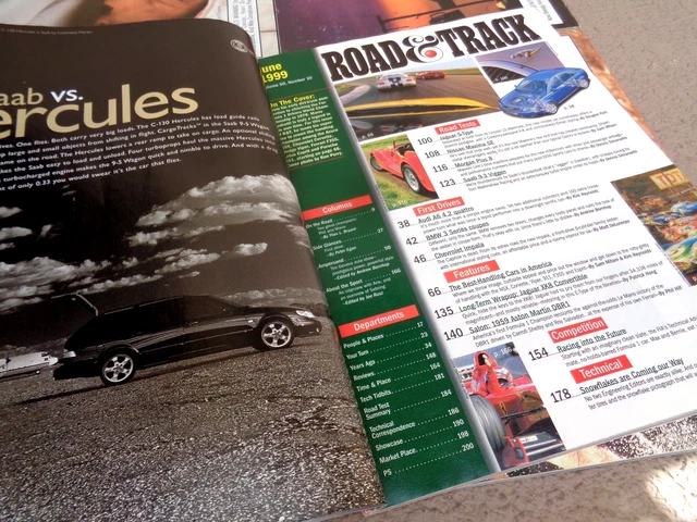 ROAD & TRACK Magazine Lot March April June October 1999 Mustang Camaro ...