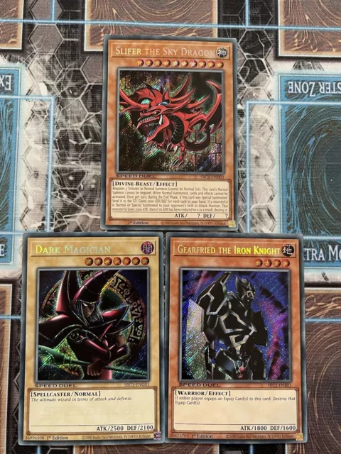 Yugioh 3x Monster Cards Lot Secret Rare SBC1