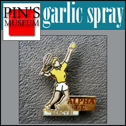 Pin's Tennis - Tournoi de Paris Bercy 1991 - sponsor ALPHA TT - EGF - TBE