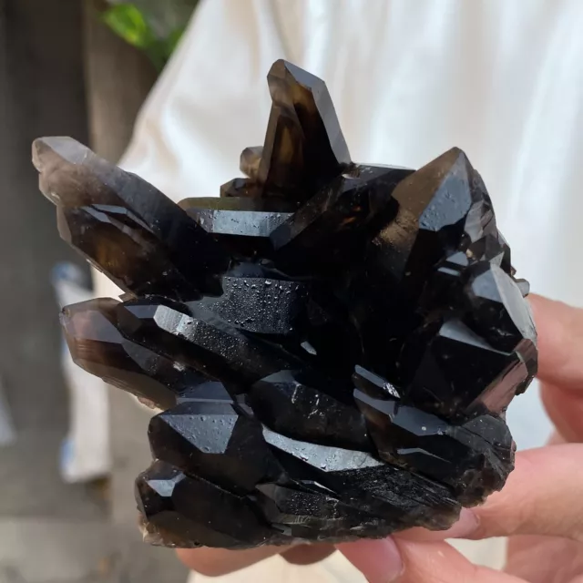 290g Natural Smoky Black Quartz Cluster Crystal raw Specimen Healing