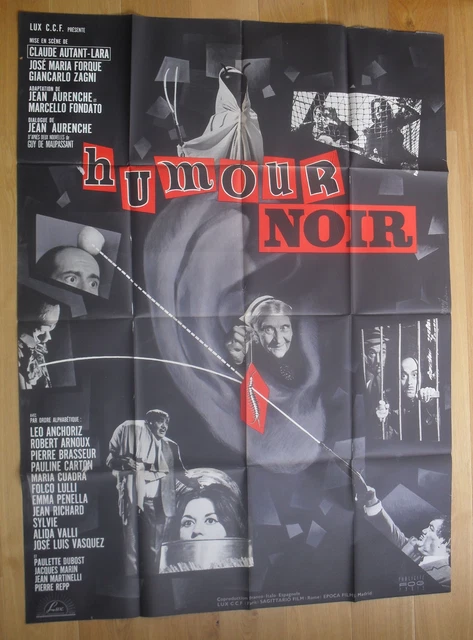 HUMOUR NOIR Alida Valli affiche cinema originale 160x120 cm '65 MASCII