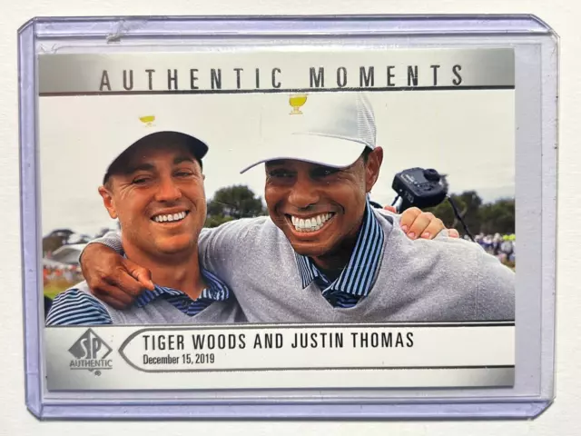 2021 Upper Deck Golf Sp Authentic Moments #68 Tiger Woods Justin Thomas