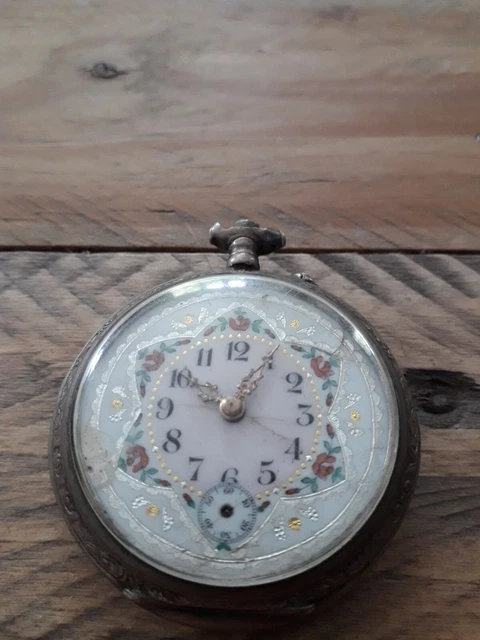 Cadran émaillé Ancien Pour Montre à Gousset – Pièce Horlogerie Vintage (neuf Sans étiquette)