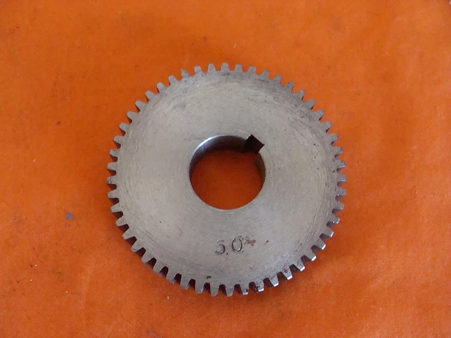 NOS UNKNOWN MFG. CHANGE GEAR & SPUR GEAR 50 T 13/16" id 2.599 od 20DP 20PA